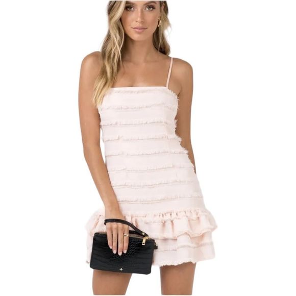 Princess Polly Dresses & Skirts - Princess Polly NWT Women's Molina Mini Dress Size blush size 8 cotton blend